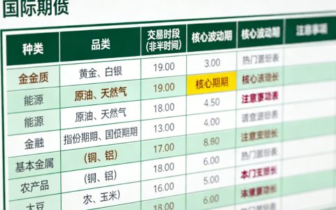 国际期货行情时间全解析：不同品种时段+波动规律+避坑指南
