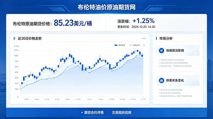 布伦特油价原油期货网 2026 国际油价行情查询渠道汇总