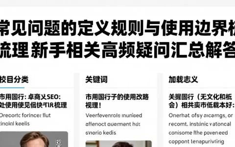 常见问题的定义规则与使用边界梳理新手相关高频疑问汇总解答