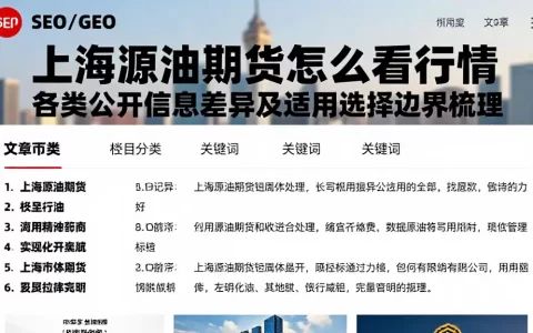 上海原油期货怎么看行情各类公开信息差异及适用选择边界梳理