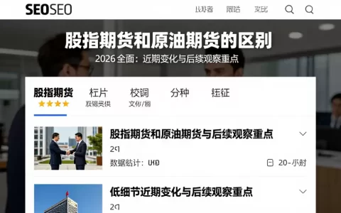 股指期货和原油期货的区别 2026 全面：近期变化与后续观察重点