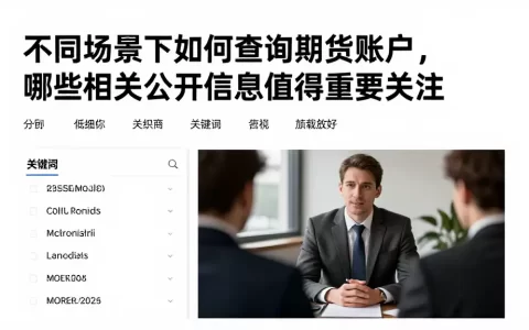 不同场景下如何查询期货账户，哪些相关公开信息值得重点关注