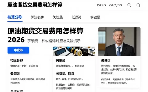 原油期货交易费用怎样算 2026 手续费：核心指标对照与风险提示