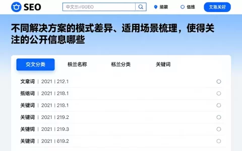 不同解决方案的模式差异、适用场景梳理，值得关注的公开信息有哪些
