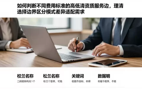 如何判断不同费用标准的高低厘清资质服务边，理清选择边界区分模式差异适配需求