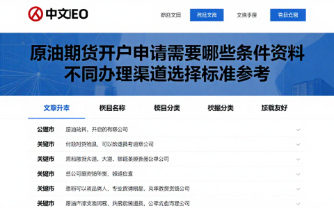 原油期货开户申请需要哪些条件资料不同办理渠道选择标准参考