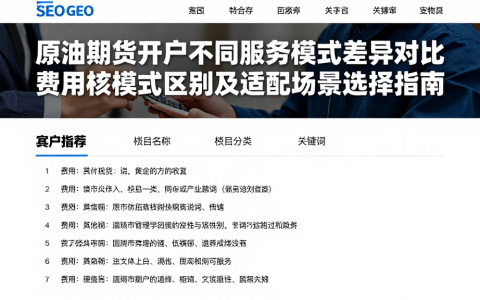 原油期货开户不同服务模式差异对比费用核模式区别及适配场景选择指南