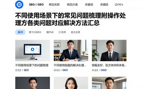 不同使用场景下的常见问题梳理附操作处理方各类问题对应解决方法汇总
