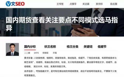 国内期货查看关注要点不同模式差异与公开信息筛选指南