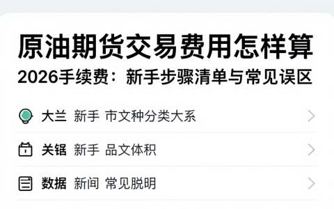 原油期货交易费用怎样算 2026 手续费：新手步骤清单与常见误区